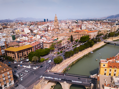 Vista aérea del paisaje urbano de Murcia photo