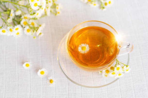 istock cup of herbal tea with chamomile flowers 1405806704