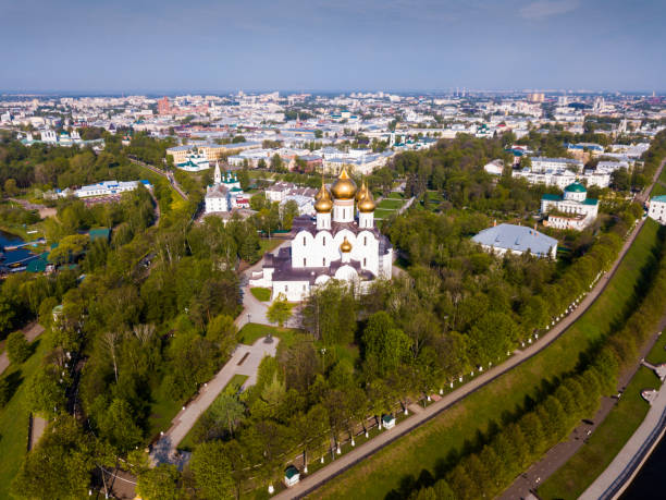 istock View from drone of Yaroslavl Assumption cathedral 1405807037