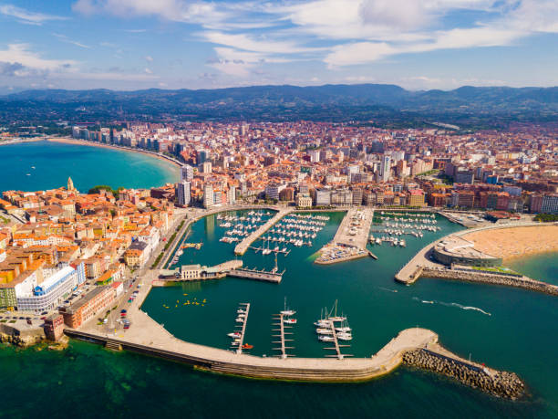 istock Sea shore of Gijon, Spain 1405808880