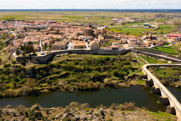 istock View from drone of Ledesma town, Spain 1405808905