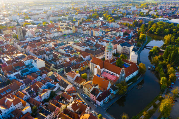 istock Flight over the city Ceske Budejovice 1405809113