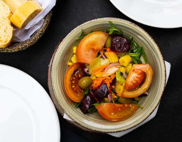 istock Fresh vegetable salad with beetroot, Uruguayan cuisine 1405810183