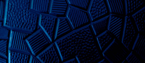 istock blue background of irregular shapes 1405811844