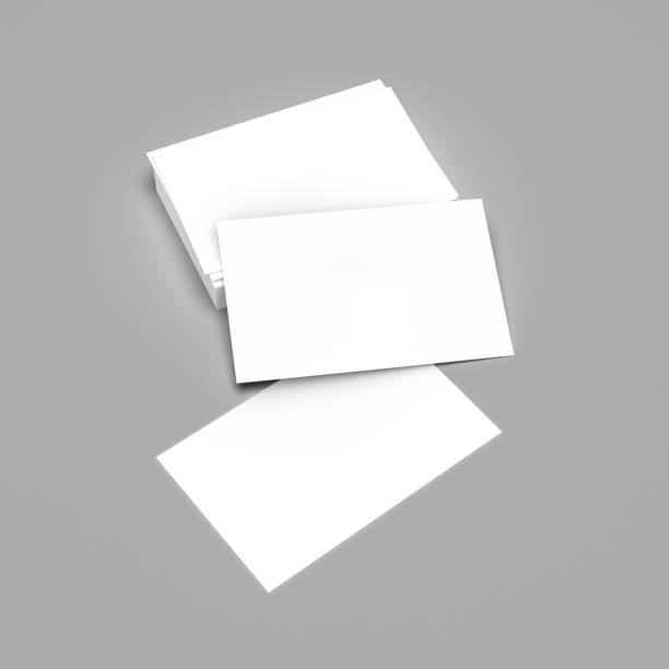 istock White business card to insert information. Made on a gray background. 1405815298