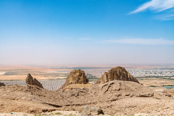 Jebel Hafeet Jabal Hafeet, Jabal Ḥafīt, Mount Hafeet, Jebel Hafeet, is a mountain in the region of Tawam, on the border of the United Arab Emirates and Oman. The sole mountain in the Emirate of Abu Dhabi. jebel hafeet stock pictures, royalty-free photos & images