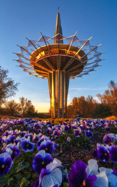 Prayer Tower at Oral Roberts University Prayer Tower at Oral Roberts University tulsa landmark stock pictures, royalty-free photos & images