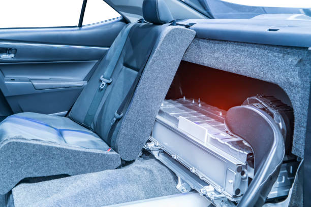 istock Electric car lithium battery pack and power connections 1405826697