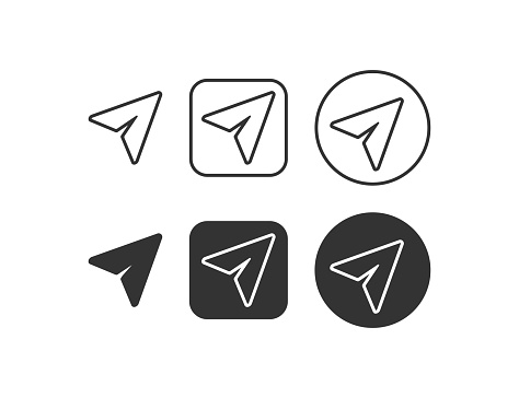 Paper plane icon. Send messege illustration symbol. Sign newsletter vector.