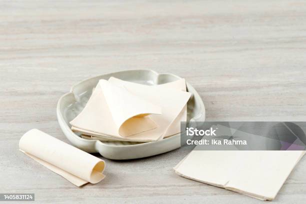 Kulit Pangsit Wonton Wrappers Or Dumpling Skin Stock Photo - Download Image Now - Dumpling, Homemade, China - East Asia