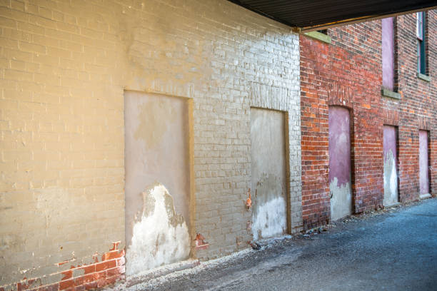 istock Brick alleyway in the city 1405836878