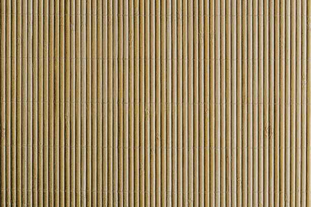 istock Beautiful bamboo mat background, New clean bamboo board with striped pattern, flat background photo texture. japanese mat. 1405837125