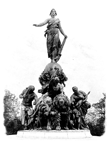 Antique illustration: The Triumph of the Republic, Jules Dalou, Paris