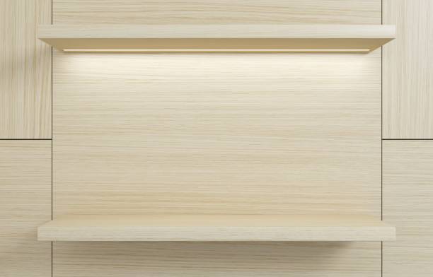 istock White wooden shelves for goods showcase 1405839461