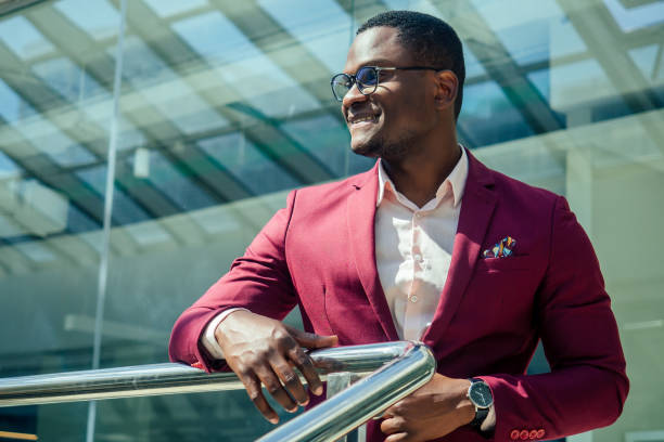 istock handsome stylist american man wears a jacket and pants 1405839880