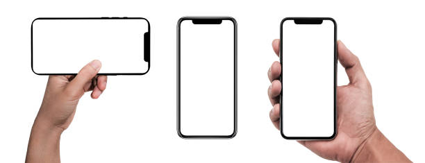 istock Smartphone with blank white screen for Infographic Global Business Marketing Plan, mockup model 1405840005