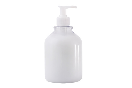 Liquid soap isolated on the white background with clipping path