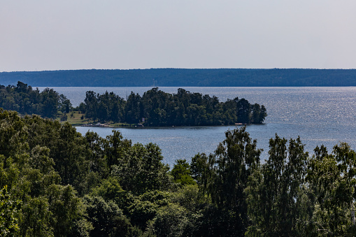 Birka, Sweden A view of Lake Malaren from Birka island.