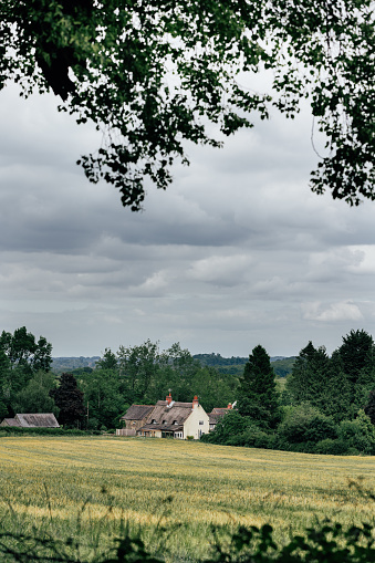 An image showing a section of the small peaceful village of Rotherby, Leicestershire, England, UK.