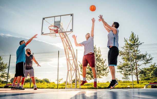 istock Men playing basketball 1405848354