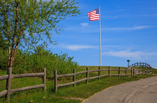 Fence and a flag