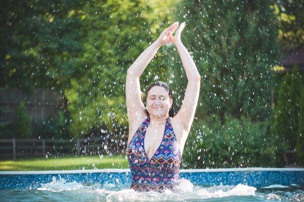 istock young woman in the pool 1405852861