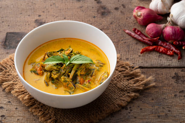 istock Green Mussels Curry with Betel Leaves 1405855221