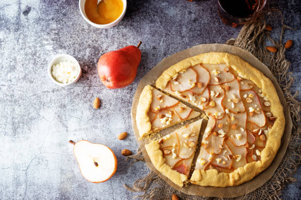 istock Pear Feta cheese honey galette 1405857842