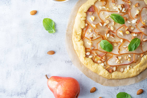 istock Pear Feta cheese honey galette 1405857859