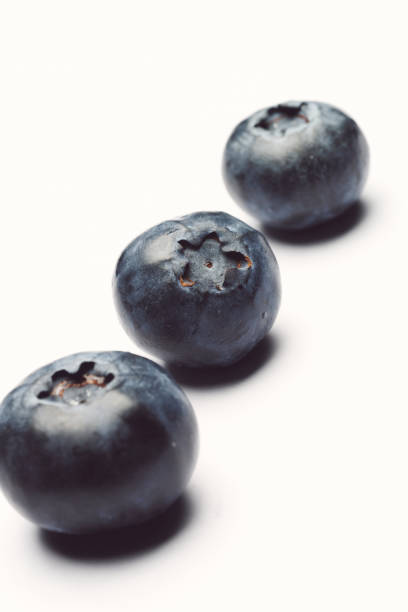 blueberries in white background stock photo