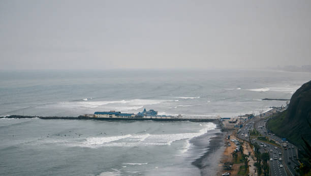 istock Coast, pier and sea of Lima 1405864022