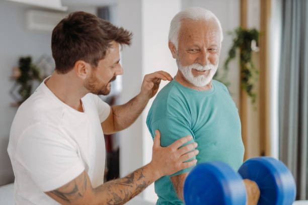 istock Exercising together at home 1405866705