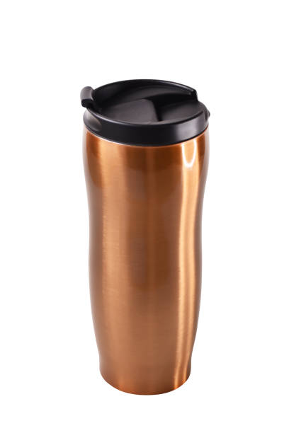 istock Stainless steel coffee mug isolated on the white background (Clipping Path) 1405867766