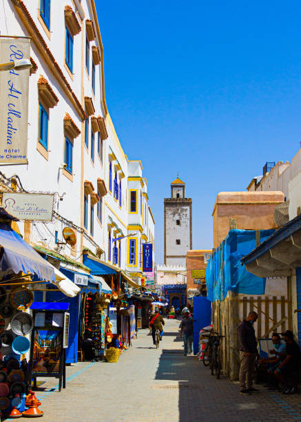 A mosque in the old medina in Essaouira city Essaouira, Morocco - 12 AUGUST 2020 : A mosque in the old medina in Essaouira city essaouira stock pictures, royalty-free photos & images