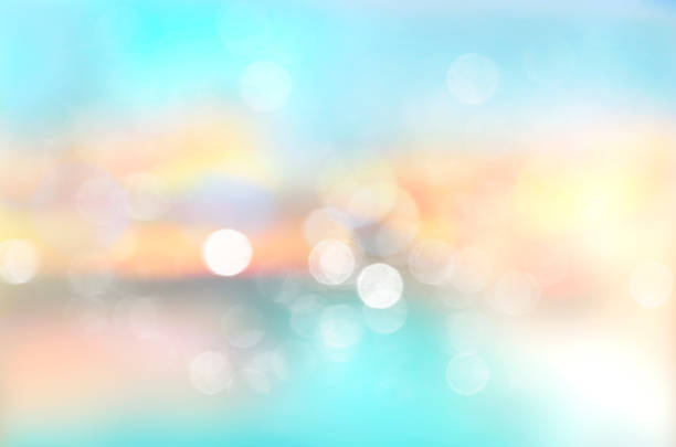 istock Sea shore sunset blurred view background.Vocation concept backdrop.Horizon coast defocused illustration. 1405883052