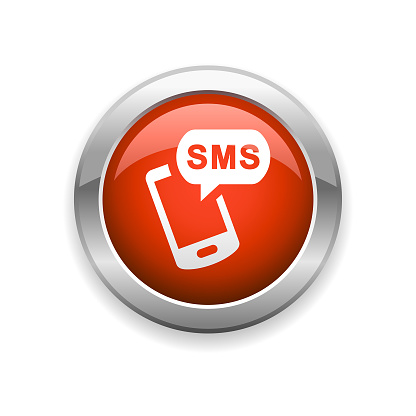 An illustration of mobile phone and message glossy icon for your web page, presentation, apps and design products. Vector format can be fully scalable & editable.