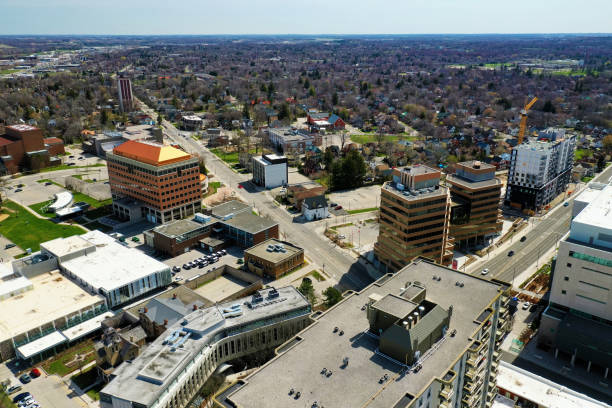 istock Aerial scene of Kitchener, Ontario, Canada in spring 1405886092