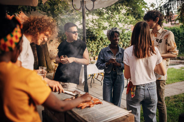 istock Friends on barbecue party 1405889946