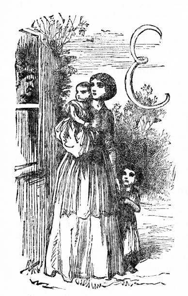 istock Letter E for Eviction, Women and Child Locked out of Home 1405892478