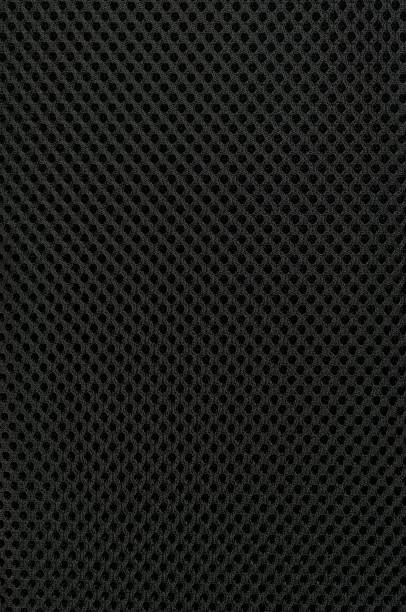 istock Black Nylon Net Fabric Background Texture, Large Detailed Textured Vertical Macro Closeup, Abstract Natural Synthetic Pattern, Dark Polyester Textile Mesh Blank Empty Copy Space Flat Lay 1405912706