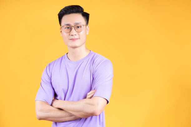 istock Image of young Asian man posing on background 1405923649