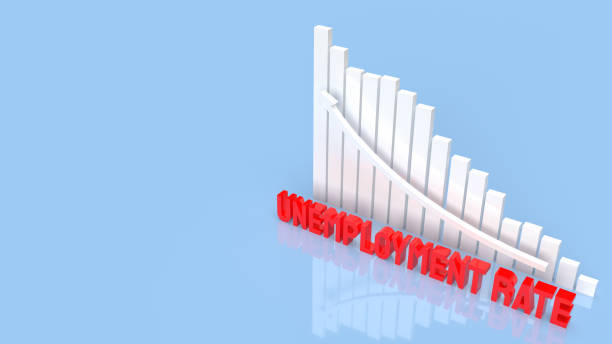 istock The red  unemployment rate and business chat on white background  3d rendering 1405928643