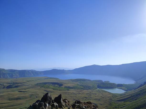 istock View of a volcanic lake from the summit 1405934758