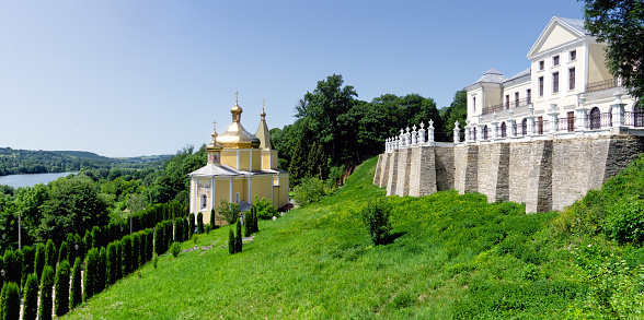 The Vyshnivets Palace and the Church of the Ascension of Christh it was the main seat of the Wiśniowiecki princely family, Ukraine