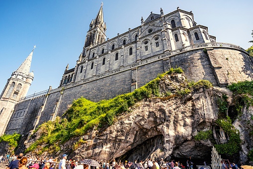 Lourdes Grotto - The place where Mother Mary appeared. A famous pilgrim destination in Europe.