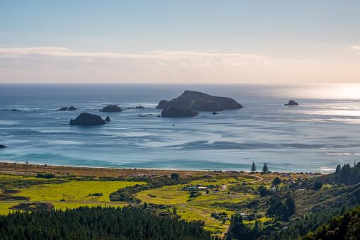 Scenic view of beautiful New Zealand coastline