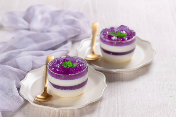 Thai dessert in basket,Thai dessert made from rice flour,(Phakakrong bouquet) Thai desserts are beautiful like Thai desserts.The petals are made thinly and layered in many layers.
