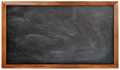 istock Black chalkboard on white background. 1405946963