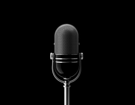 Microphone On Black Background