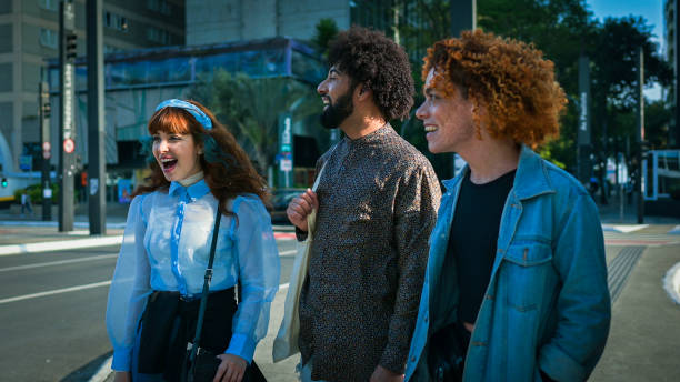 istock Friends meeting downtown 1405947753